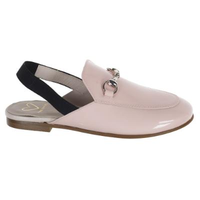 Picture of Panache Girls Sling Back Snaffle Loafer - Strawberry Pink Patent