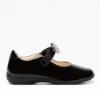 Picture of Lelli Kelly Erin 2 Crystal Bow School Shoe F Fitting - Black Patent