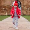 Picture of Mitch & Son Oscar Hooded Puffer Jacket - Red