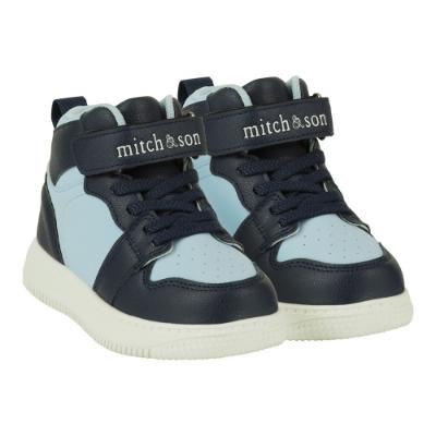 Picture of Mitch & Son Boys Jump High Top Trainer - Blue Navy