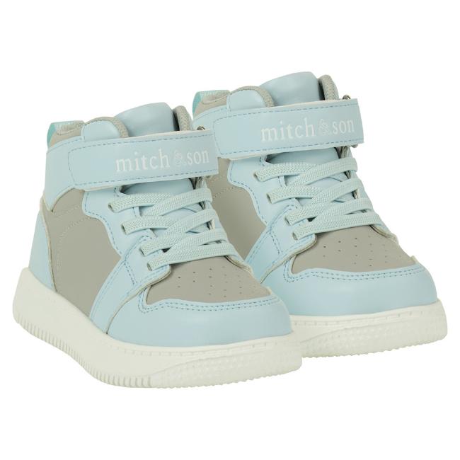 Picture of Mitch & Son Boys Jump High Top Trainer - Sky Blue