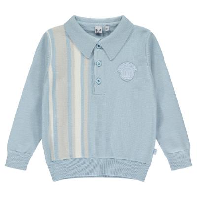 Picture of Mitch & Son Nino Knitted Polo Set - Blue