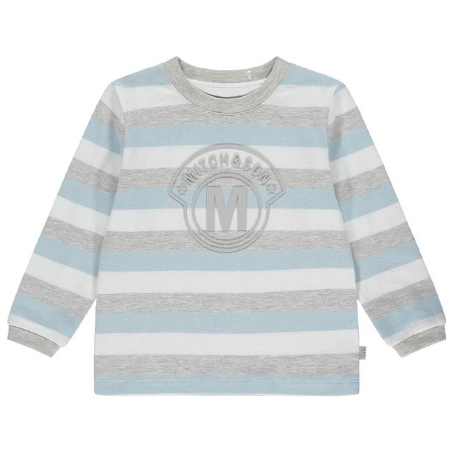 Picture of Mitch & Son Nile Striped Logo Top - Grey