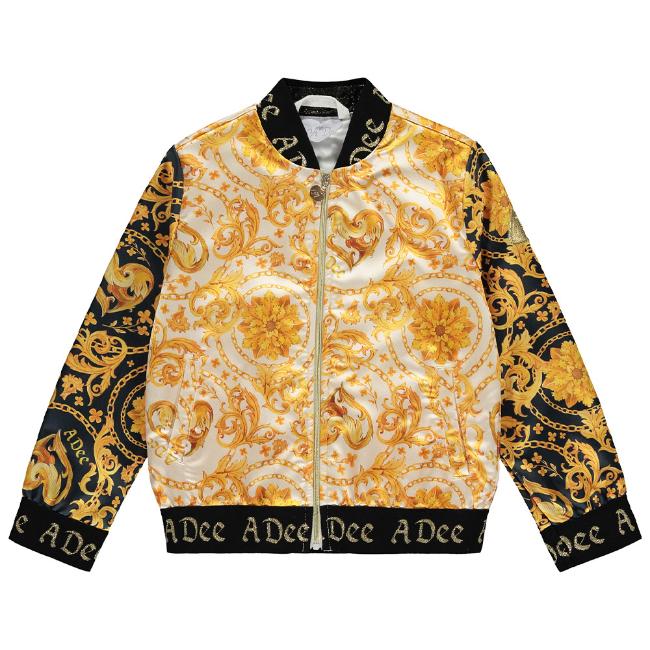 Picture of A Dee Beyonce Baroque Love AOP Bomber Jacket - Black