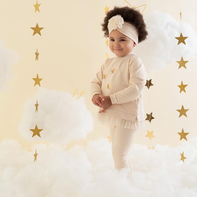 Picture of Little A Florence As Good As Gold Star Legging Set - Gold