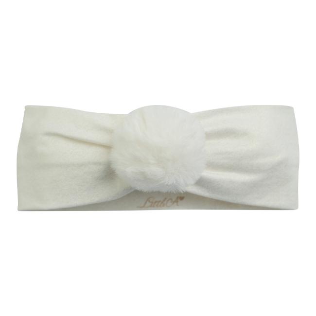 Picture of Little A Girls Fenix Pom Pom Headband - Snow White