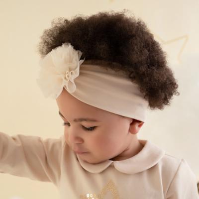 Picture of Little A Girls Ferne Tulle Pom Pom Headband - Gold