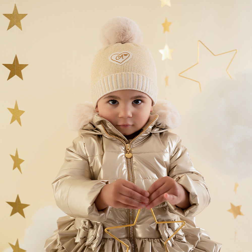 Gold baby hat 2025