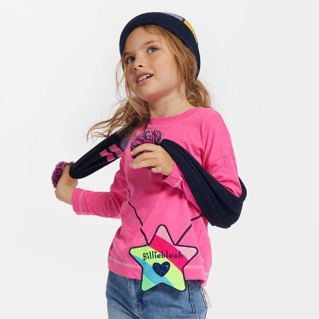 Picture of Billieblush Rainbow Star T-shirt - Pink