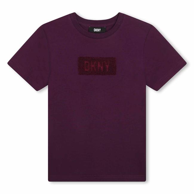 Picture of DKNY Kids Girls Logo T-shirt - Purple