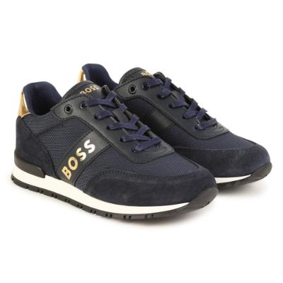 Picture of BOSS Boys Classic Lace Up Trainers - Navy