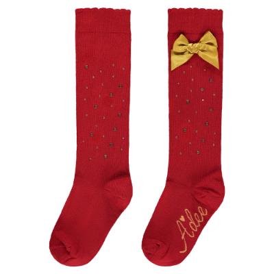 Picture of A Dee Cee Cee Diamante Knee Socks - Red