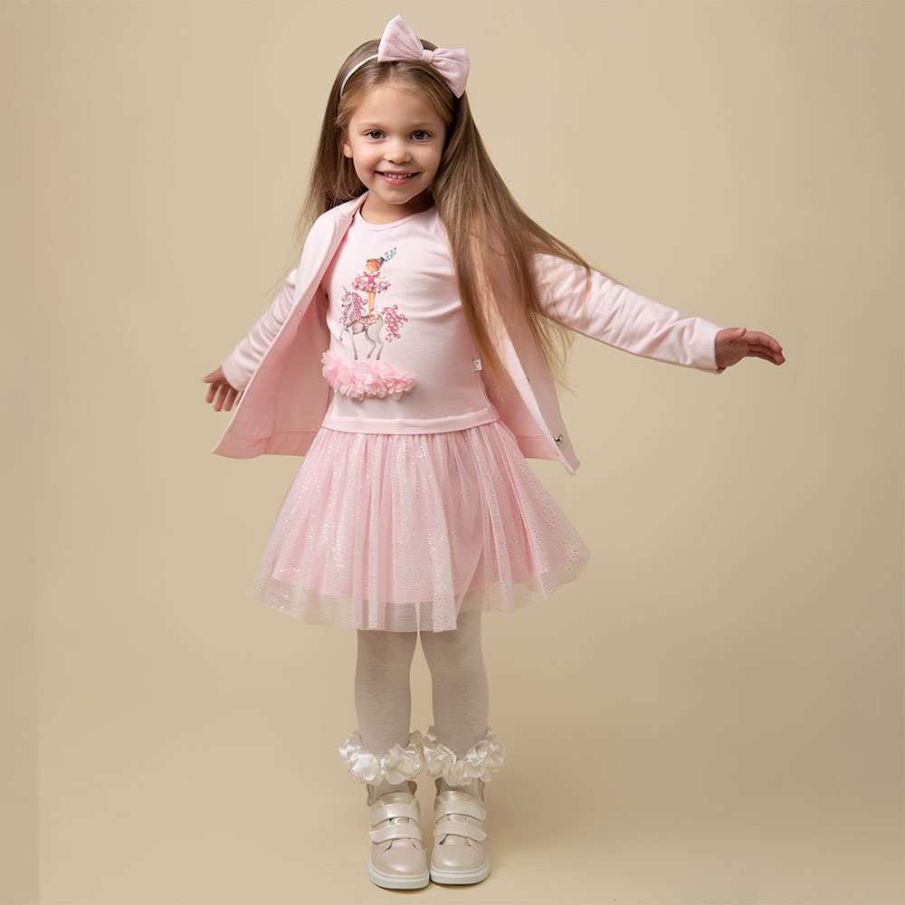 Pink glitter dress girl online