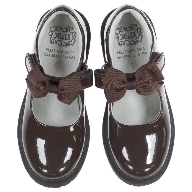 Picture of Lelli Kelly Miss LK Maisie Girls School Shoe - Brown Patent 