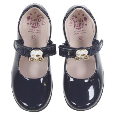 Picture of Lelli Kelly Ella 2 Princess School Shoe Wide G Fitting - Navy Patent 