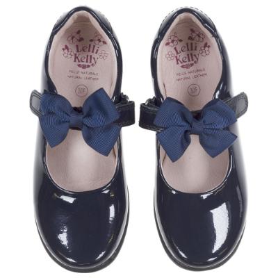 Picture of Lelli Kelly Ella 2 Princess School Shoe F Fitting - Navy Patent