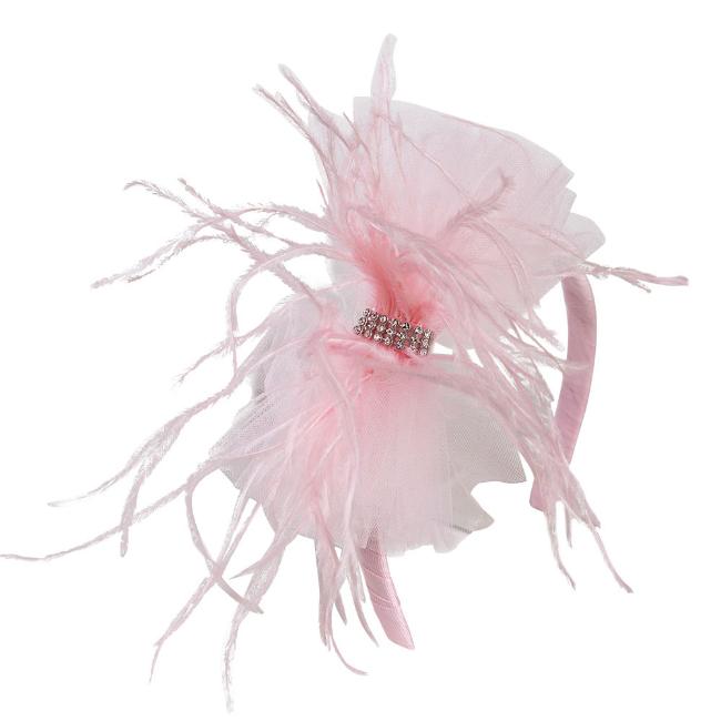 Picture of Daga Girls Dancing Queen Tulle & Feather Headband - Pink