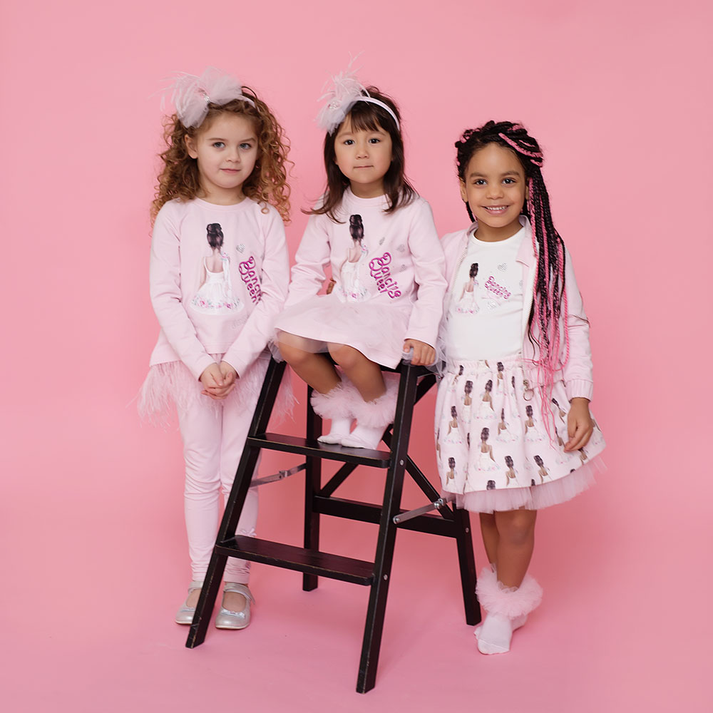 Daga Girls Dancing Queen Tunic & Leggings Set Pink. Children's