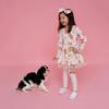Picture of Daga Girls Lucky Dog Print Tutu Dress & Leggings Set - Pink 
