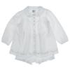 Picture of Sarah Louise Girls Hand Embroidered Blouse & Bloomer Set - White Blue