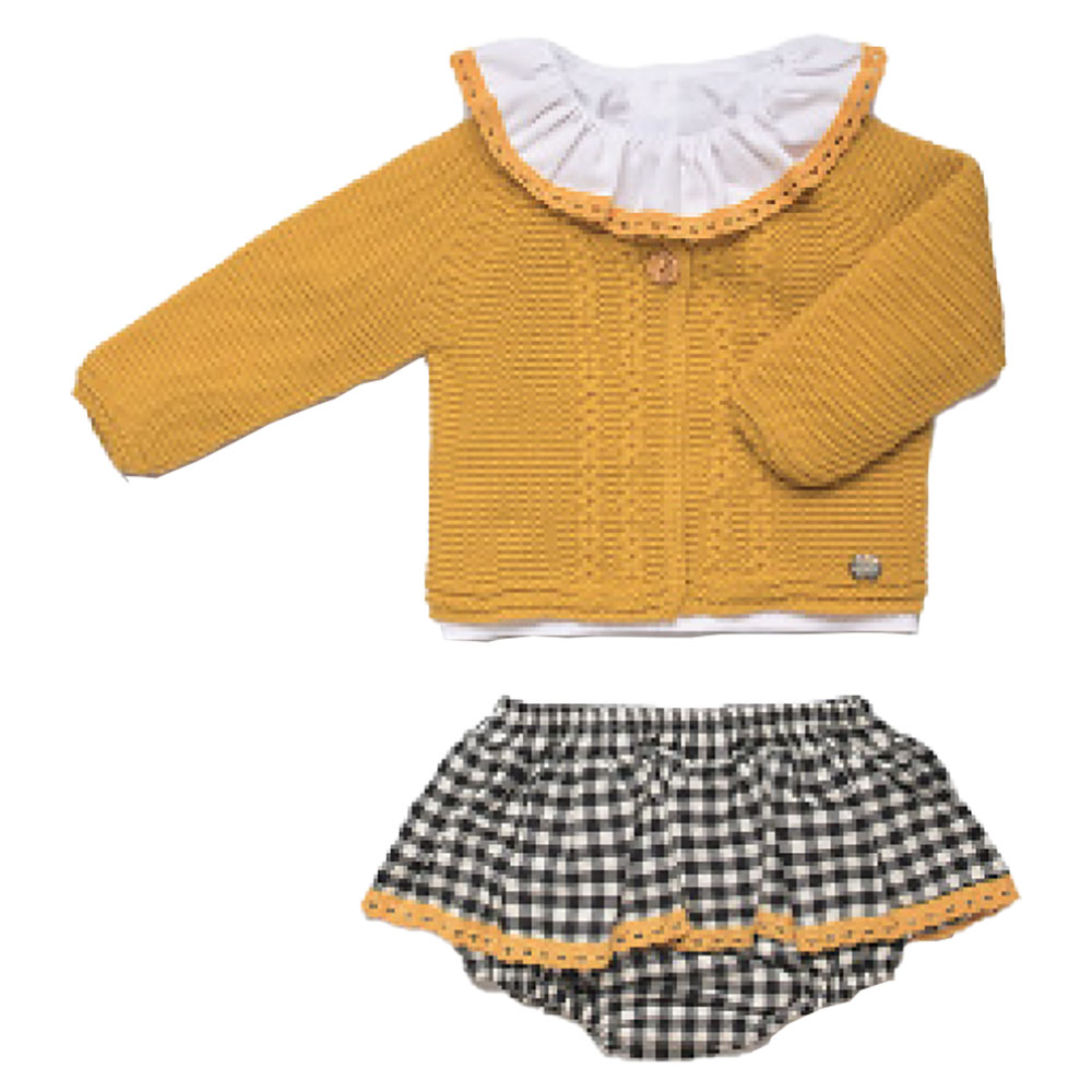 Juliana Baby Clothes Girls Knit Cardigan Blouse & Skirted Jam Pants Set ...