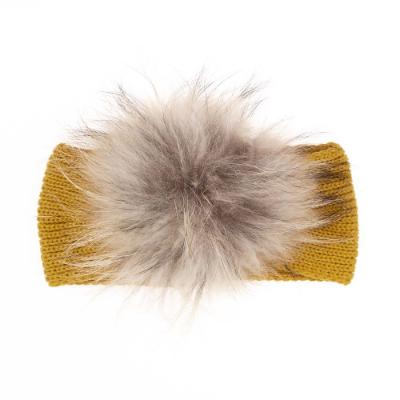 Picture of Juliana Baby Clothes  Pom Pom Knitted Turban Headband - Gold 