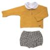 Picture of Juliana Baby Clothes Boys Knitted Cardigan Blouse & Shorts Set x 3 - Gold 