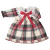 Picture of Juliana Baby Clothes Girls Extra Large Collar Check Dress  - Red Grey