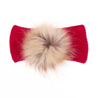 Picture of Juliana Baby Clothes  Pom Pom Knitted Turban Headband - Red 