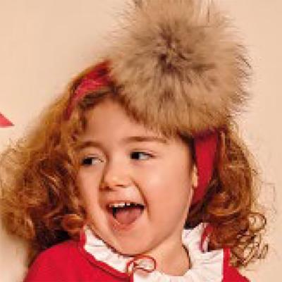 Picture of Juliana Baby Clothes  Pom Pom Knitted Turban Headband - Navy 