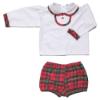 Picture of Juliana Baby Clothes Boys Blouse & Tartan Pants Set  - Red Green