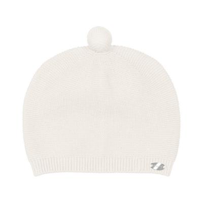Picture of Mayoral Newborn Boys Knitted Pom Pom Hat - Cream