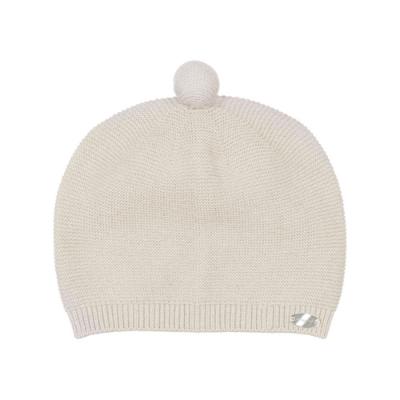 Picture of Mayoral Newborn Knitted Pom Pom Hat - Beige