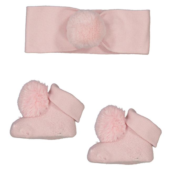 Picture of Mayoral Newborn Girls Socks & Headband Set - Pink