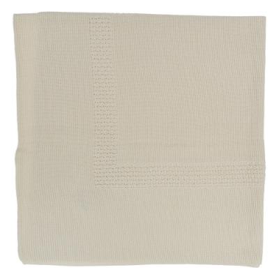 Picture of Mac Ilusion Boxed Baby Shawl With Raised Knit Panel - Natural Cream 