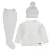 Picture of Mac Ilusion 3 piece Sweater Legging Faux Fur Pom Pom Hat Set - Pure White