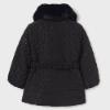 Picture of Abel & Lula Girls Quilted Coat With Detachable Faux Fur Collar - Black