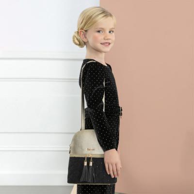 Picture of Abel & Lula Girls Backpack with Tassells - Gold Black