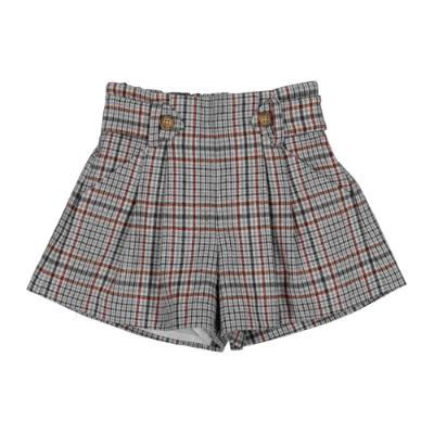Picture of Mayoral Mini Girls Checked Shorts - Black