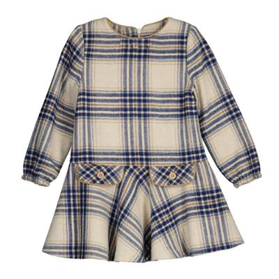 Picture of Mayoral Mini Girls Checked Dress - Navy