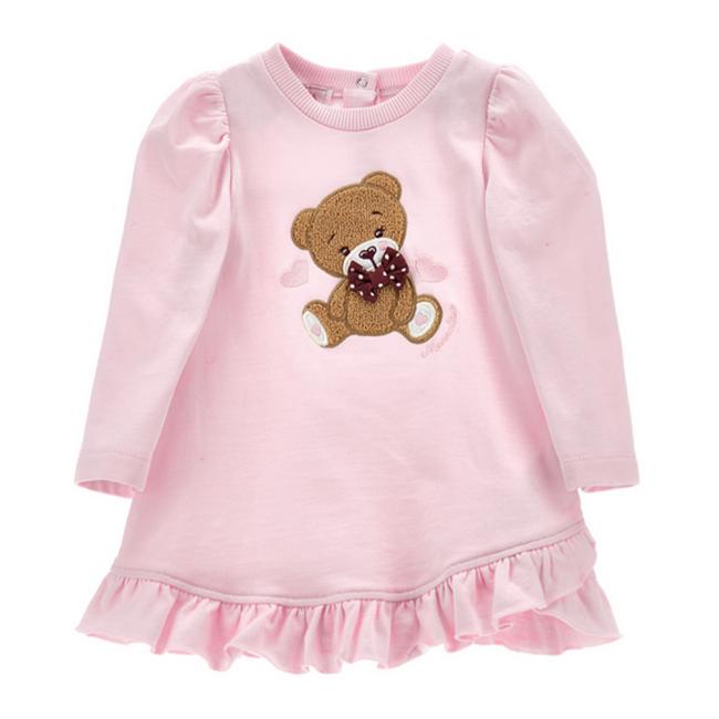 Picture of Monnalisa Bebe Girls Teddy Ruffle Dress - Pink
