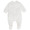 Picture of Tutto Piccolo Baby Raised Velour Sleepsuit - Ivory