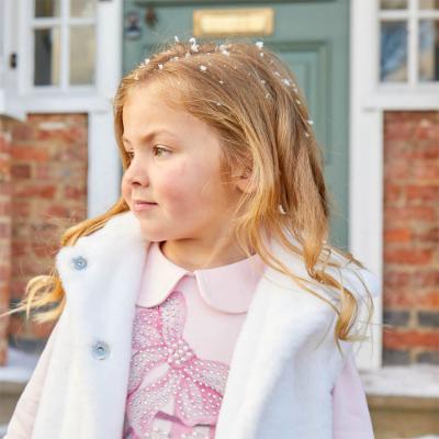 Picture of Caramelo Kids Girls Faux Fur Peter Pan Collar Gilet - Ivory