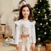 Picture of Caramelo Kids Girls Pearl Present Top & Short Set - Mink