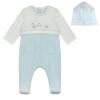Picture of Emile Et Rose Boys Ezra Embroidered Babygrow - Blue