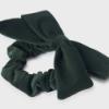 Picture of Abel & Lula Girls Large Velvet Bow Scrunchie - Bottle Green