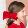 Picture of Abel & Lula Girls Large Velvet Bow Scrunchie - Red