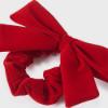 Picture of Abel & Lula Girls Large Velvet Bow Scrunchie - Red