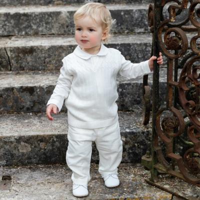 Picture of Emile Et Rose Boys Gulliver Cable Knit Trouser Set X 3 - Ivory