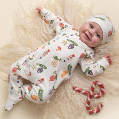 Picture of Caramelo Kids Baby Nutcracker Print  Babygrow & Hat Set - Ivory
